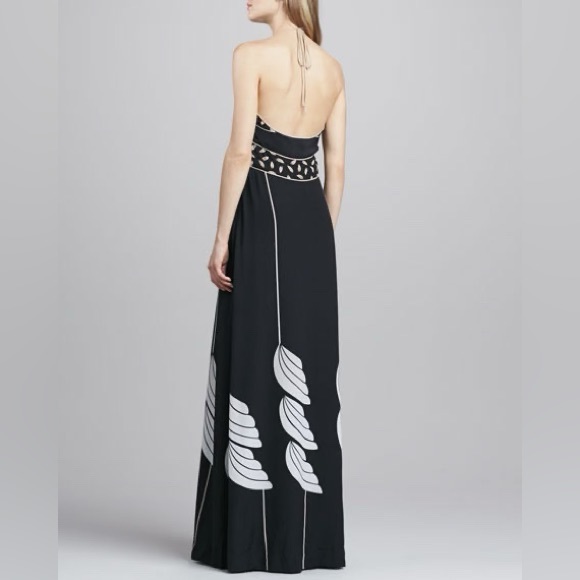 Vintage Y2K Diane Von Furstenberg Silk Halter Maxi Dress - Picture 7 of 8